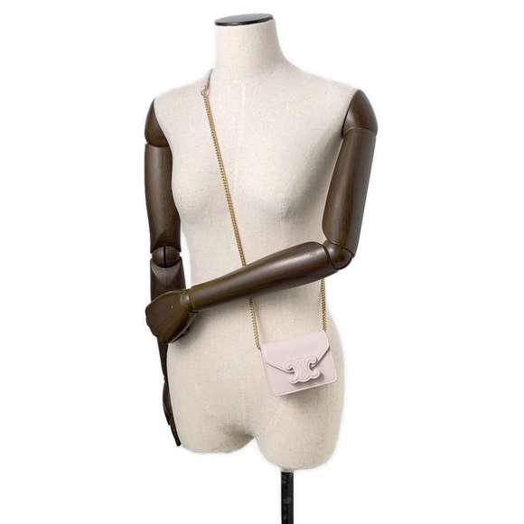 Celine Chain Shoulder Bag Triomphe Leather - Picture 4 of 12